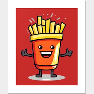 Cute French Fries T-Shirt Posters and Art